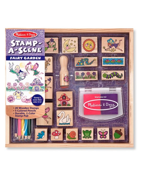 Melissa & Doug Stamp-a-Scene-Fairy Garden Stamp Set